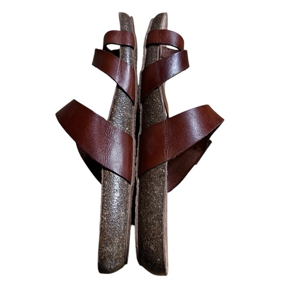 Yokono Brown Sandals Leather Slip On Comfort Shoes Size 7.5 Made In Spain - Picture 8 of 9